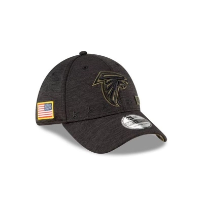 Black Atlanta Falcons Hat - New Era NFL Salute To Service 39THIRTY Stretch Fit Caps USA9271048